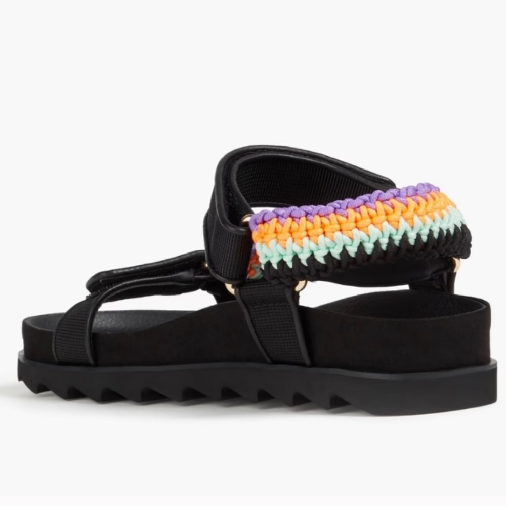 $345 Sandro Colorful Braided Strap Sandals 36 - Picture 3 of 4